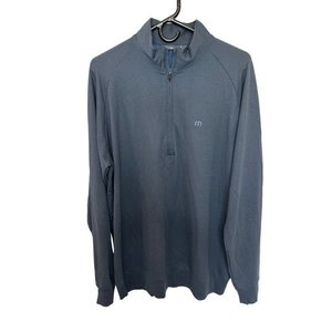 Travis Mathew Pima Cotton Navy Half Zip‎ Pullover Sweatshirt NWOT L